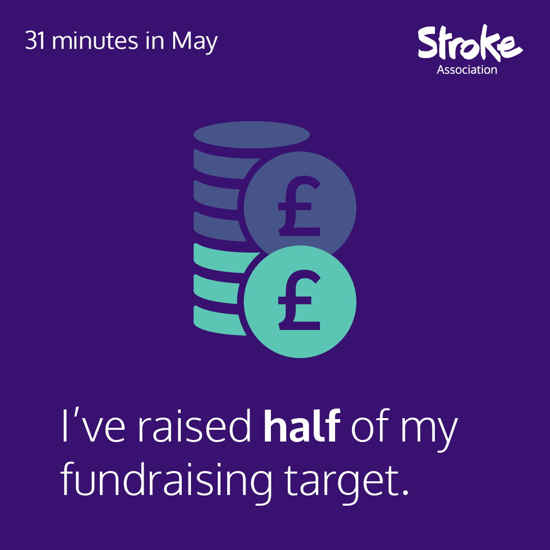 31 minutes in May - I've raised half my target