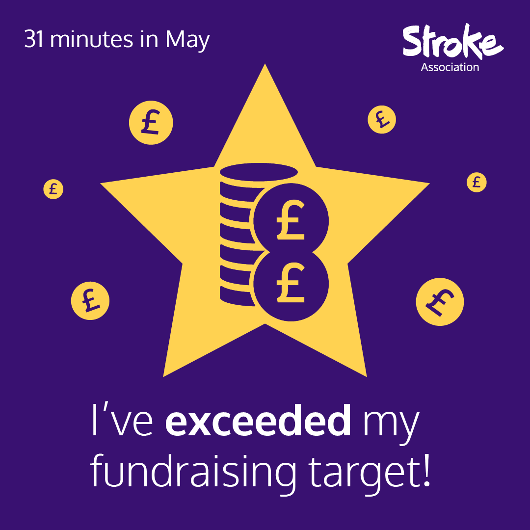 31 minutes in May - I've exceeded my target